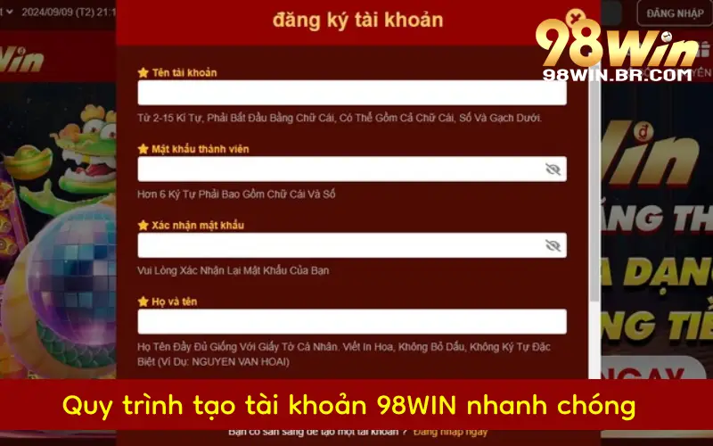 quy trinh dang ky 98win